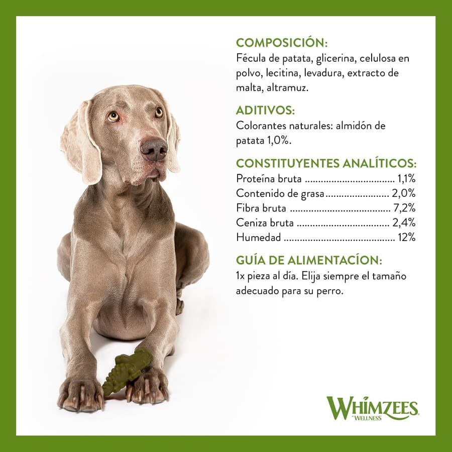 24 barritas Whimzees Snacks Dentales Cocodrilo para perros de razas peque&ntilde;as, , large Imagen numero 2